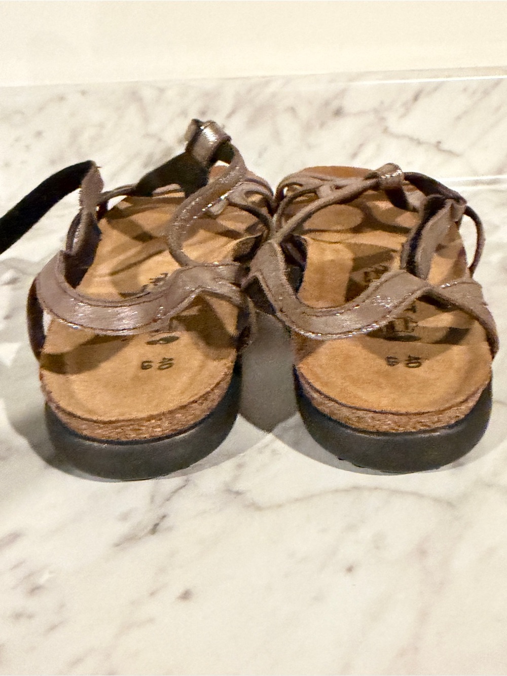 Naot Dorith Sandal - Elegant Flats Collection - Silver Threads - Size 9-9.5 - Picture 10 of 13